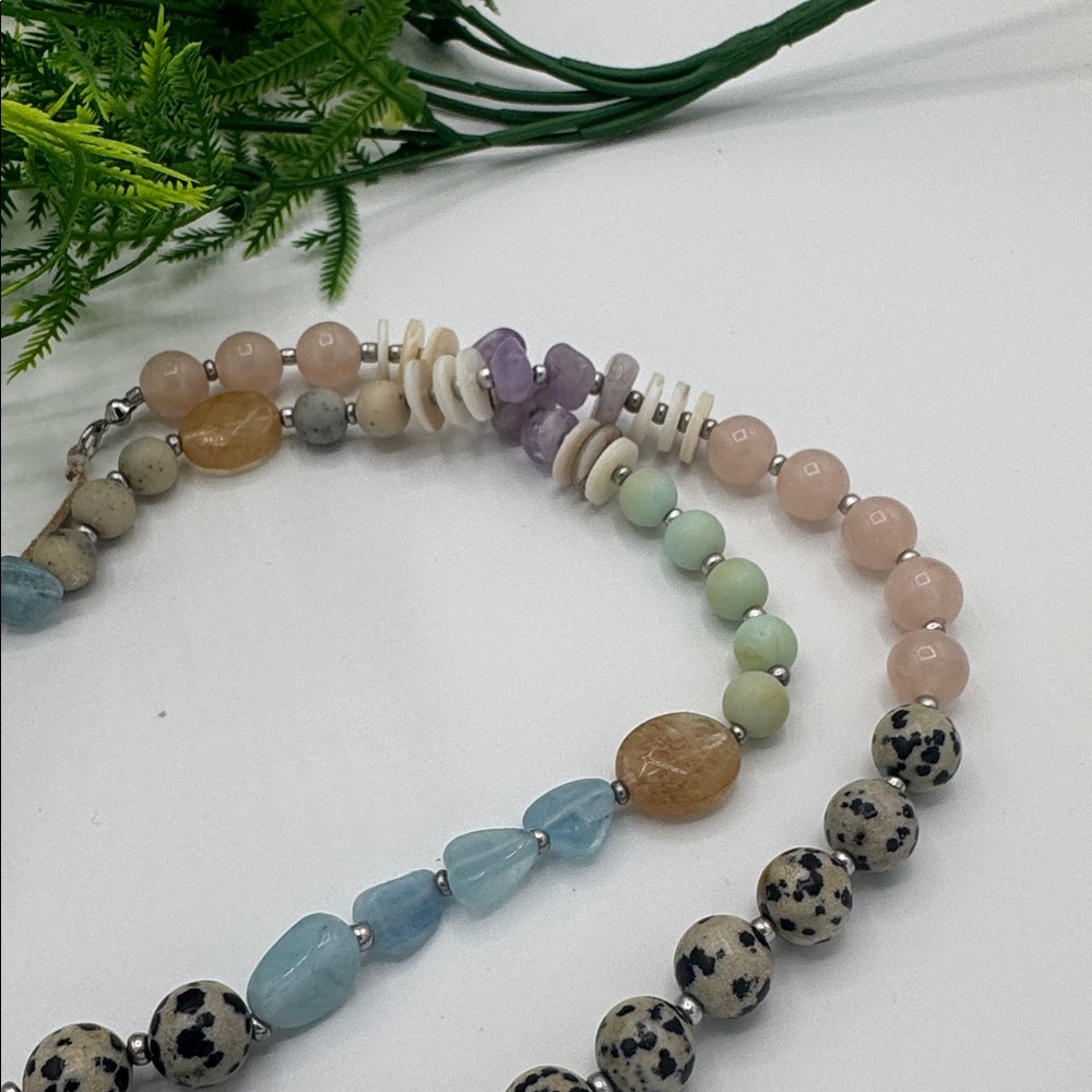 J. Jill Multicolor Beaded Necklace Boho Natural Stone  (BR1313/3) - Picture 10 of 11